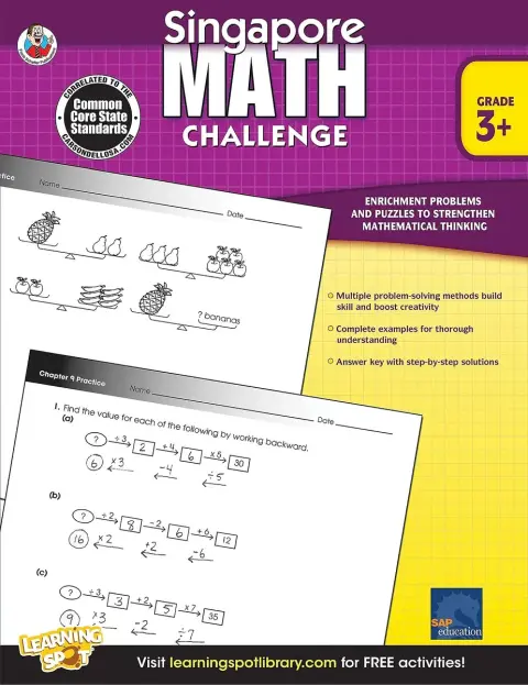 Cover of Singapore Math Challenge, Grades 3 - 5