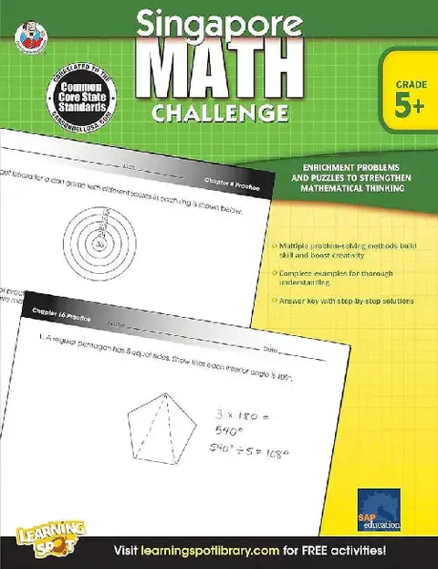 Cover of Singapore Math Challenge, Grades 5 - 8