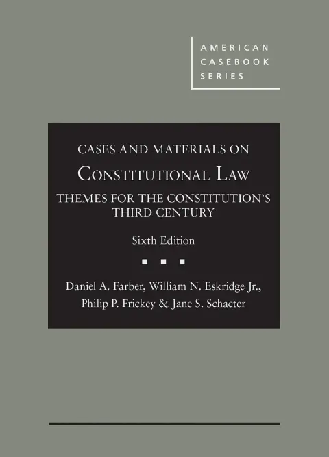 Cover of Cases and Materials on Constitutional Law