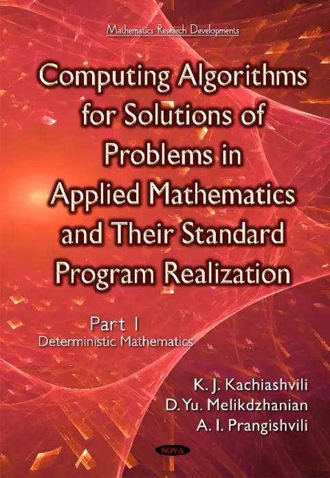 Cover of Computing Algorithms of Solution of Problems of Applied Mathematics and Their Standard Program Realization