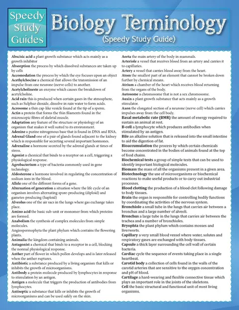 Cover of Biology Terminology