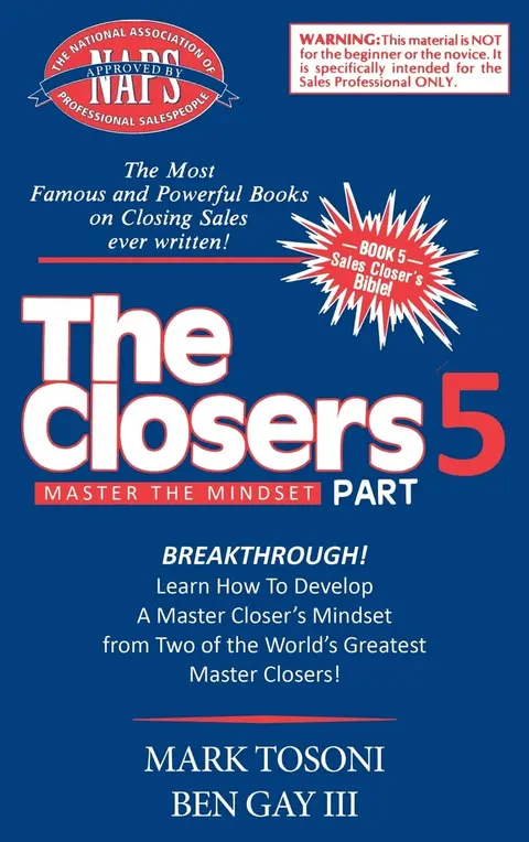 Cover of Master the Closers Mindset Breakthrough