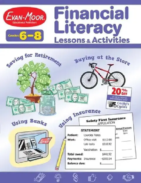 Cover of Financial Literacy Lessons and Activities, Grades 6-8 - Teacher Resource