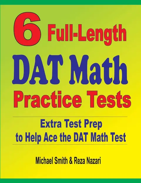 Cover of 6 Full-Length DAT Math Practice Tests