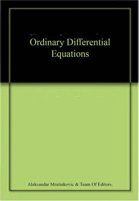 Cover of Ordinary Differential Equations