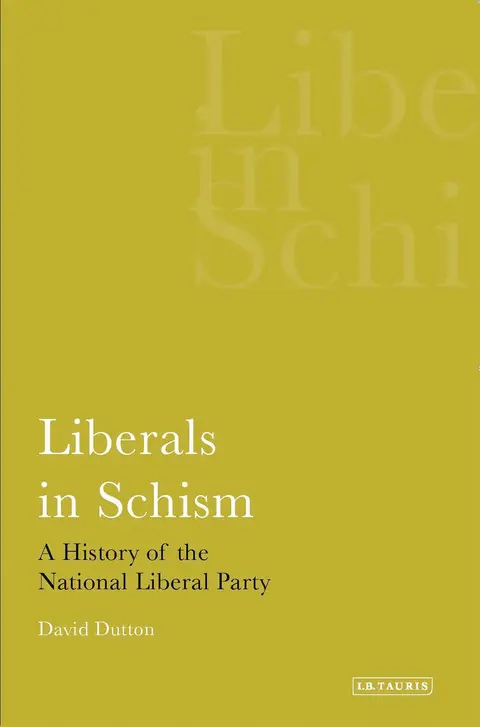 Cover of Liberals in Schism