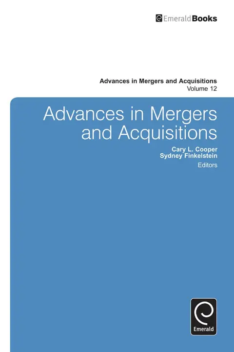 Cover of Advances in Mergers and Acquisitions