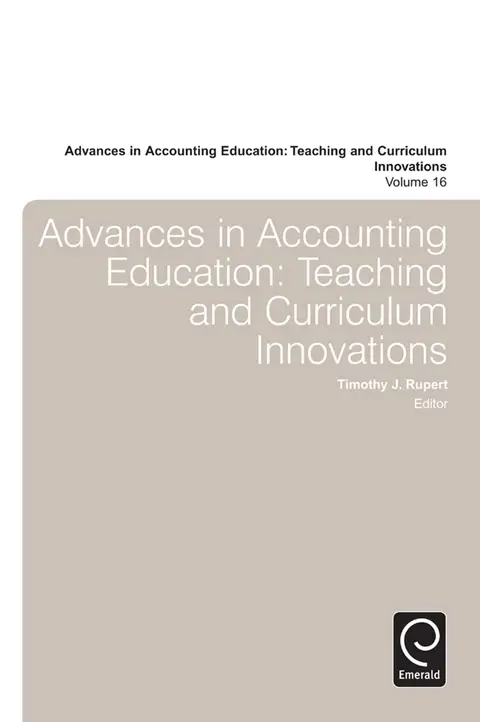 Cover of Advances in Accounting Education