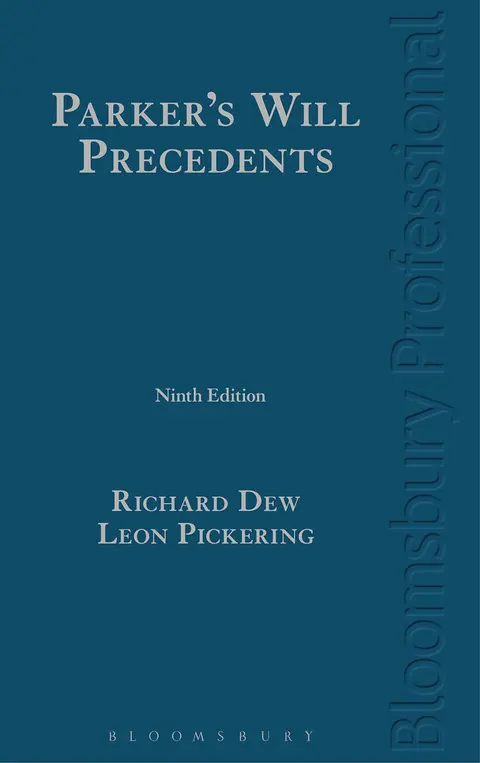 Cover of Parker’s Will Precedents