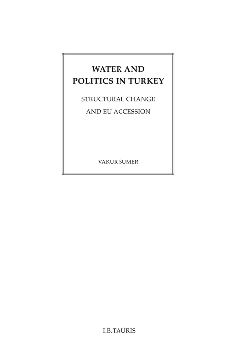 Cover of Water and Politics in Turkey