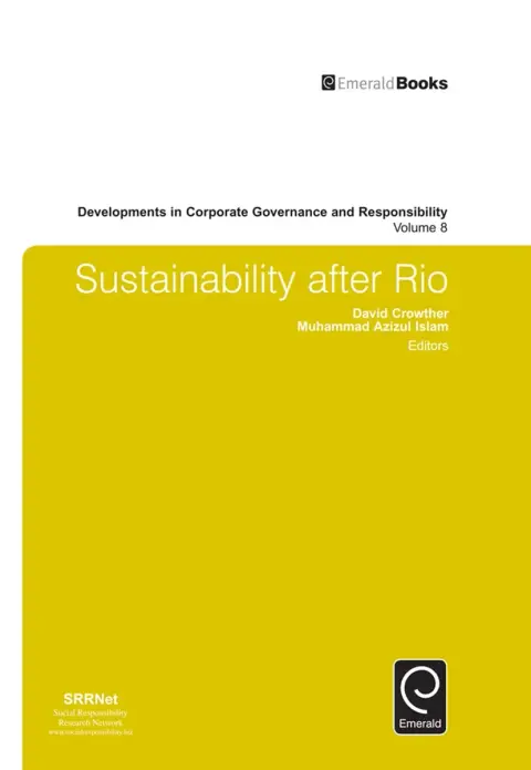 Cover of Sustainability after Rio