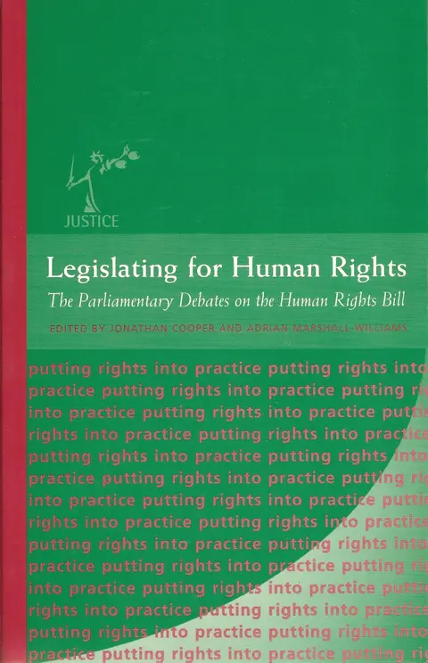 Cover of Legislating for Human Rights