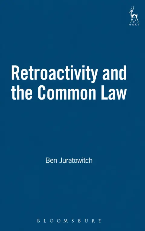 Cover of Retroactivity and the Common Law