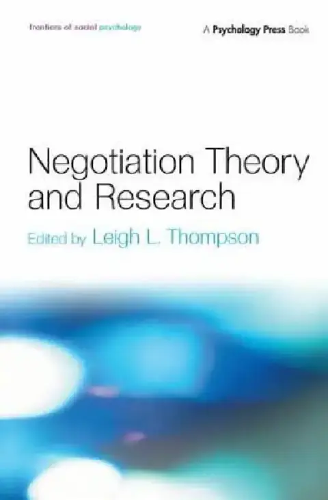 Cover of Negotiation Theory and Research