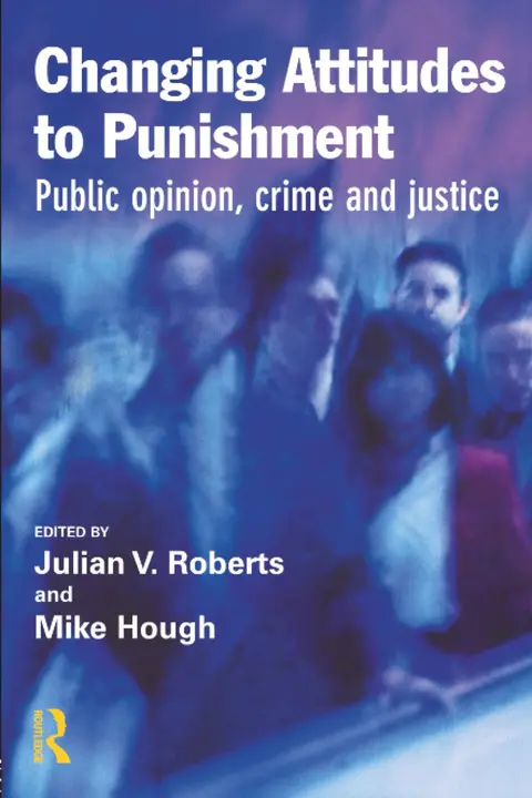 Cover of Changing Attitudes to Punishment