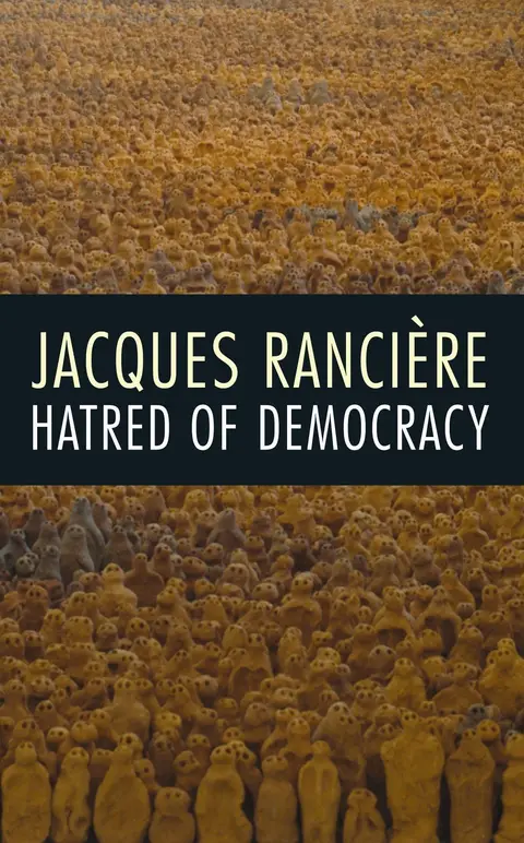 Cover of Hatred of Democracy