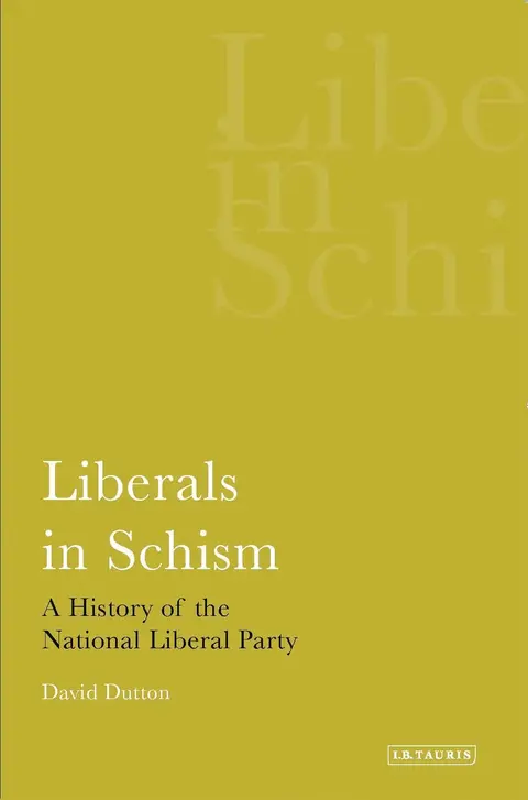 Cover of Liberals in Schism