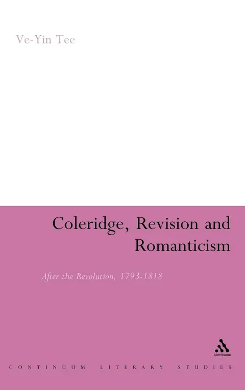 Cover of Coleridge, Revision and Romanticism