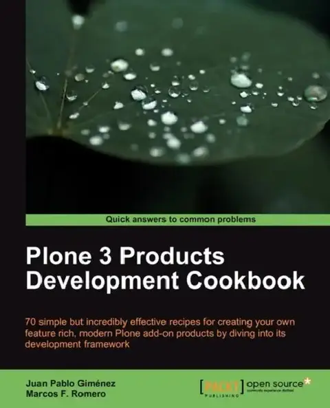 Cover of Plone 3 Products Development Cookbook