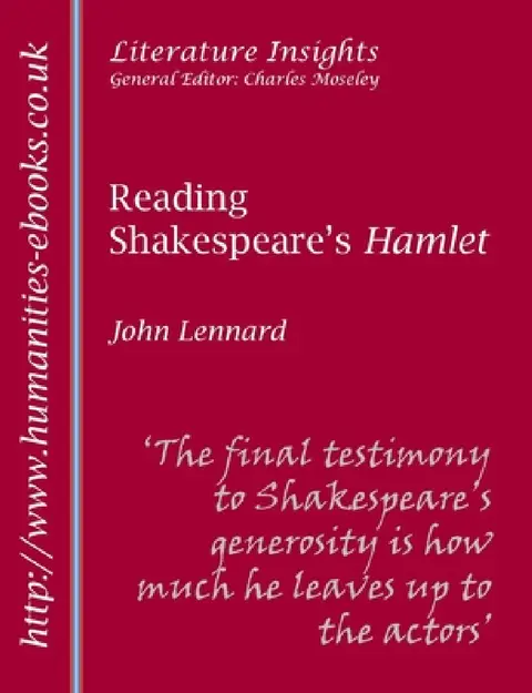 Cover of Reading Shakespeare's Hamlet