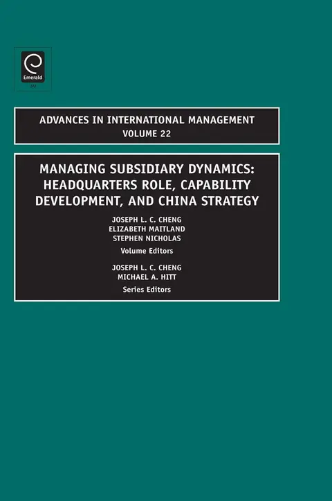 Cover of Managing Subsidiary Dynamics