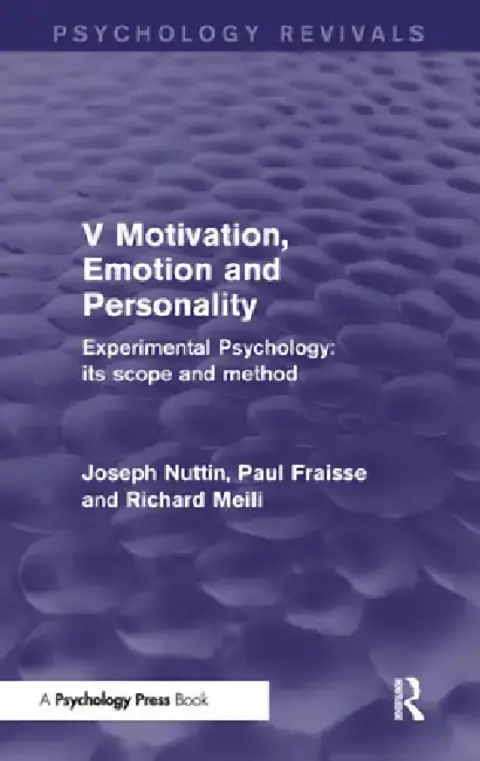 Cover of Experimental Psychology Its Scope and Method