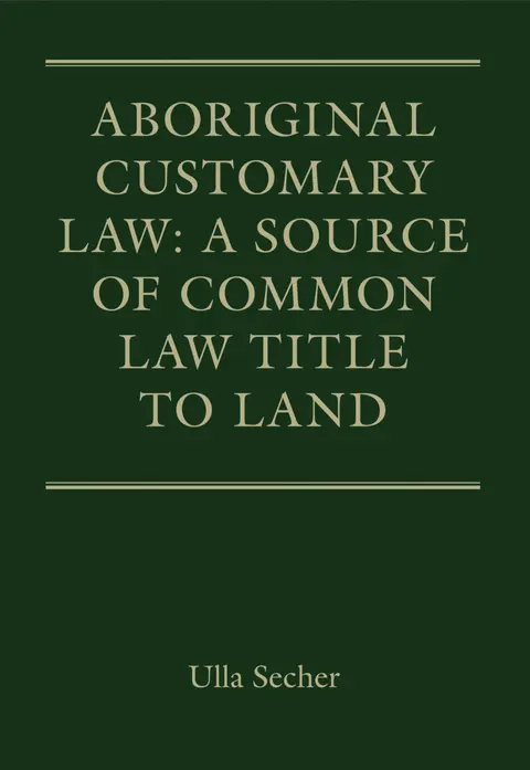 Cover of Aboriginal Customary Law