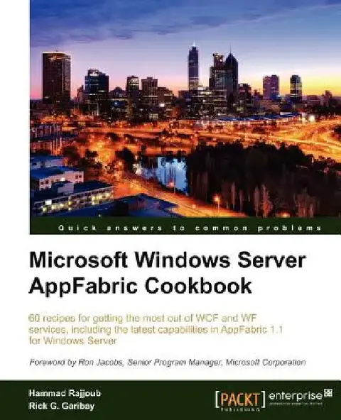 Cover of Microsoft Windows Server Appfabric Cookbook