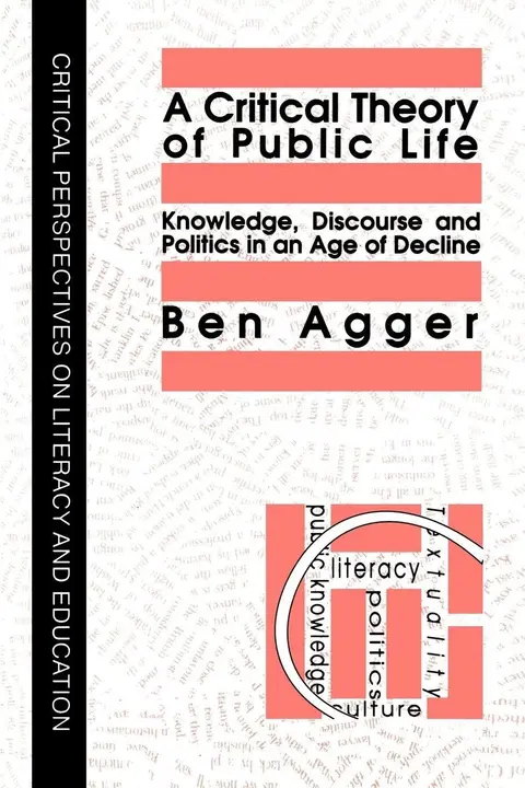 Cover of A Critical Theory of Public Life