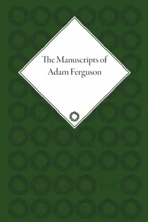 Cover of The Manuscripts of Adam Ferguson
