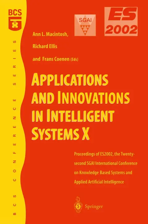 Cover of Applications and Innovations in Intelligent Systems X