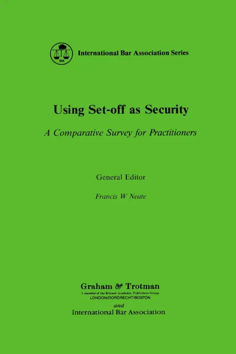 Cover of Using Set-Off as Security