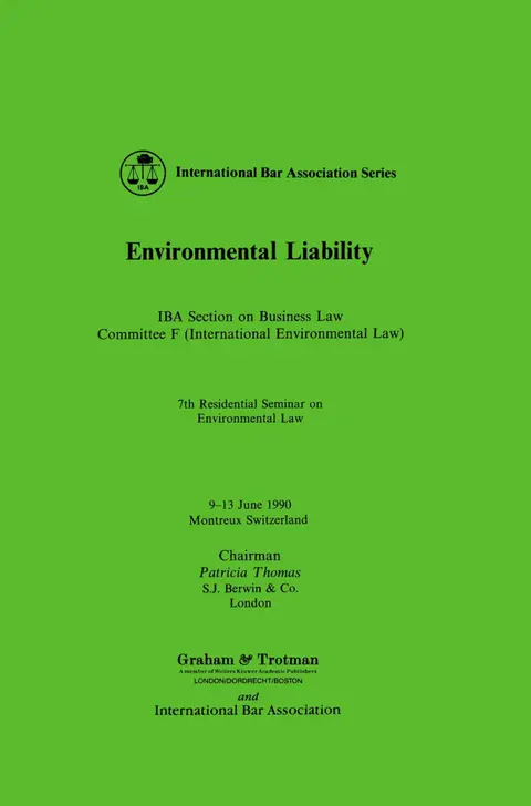 Cover of Environmental Liability