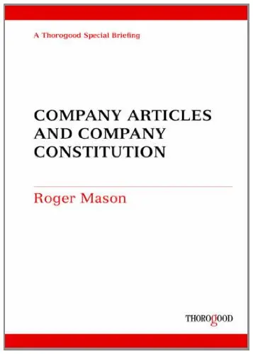 Cover of Company Articles and Company Constitution