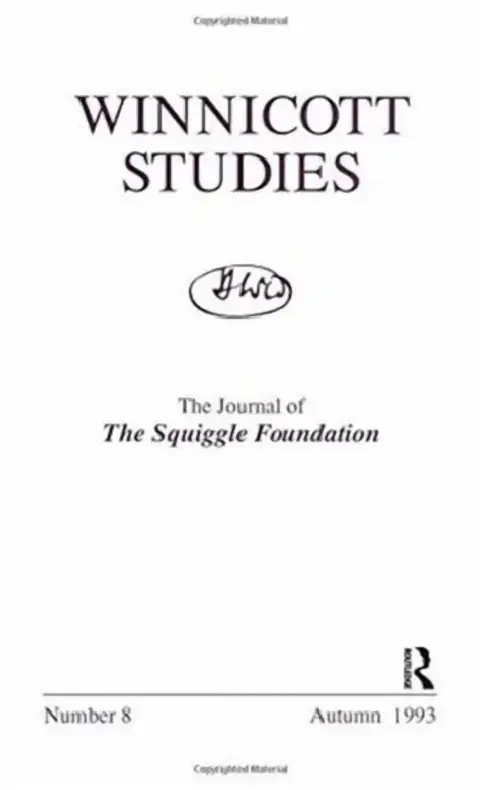 Cover of Winnicott Studies. No 8