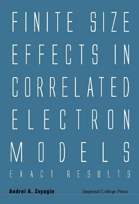 Cover of Finite Size Effects in Correlated Electron Models