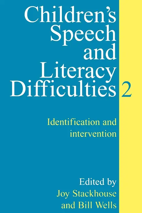 Cover of Children's Speech and Literacy Difficulties