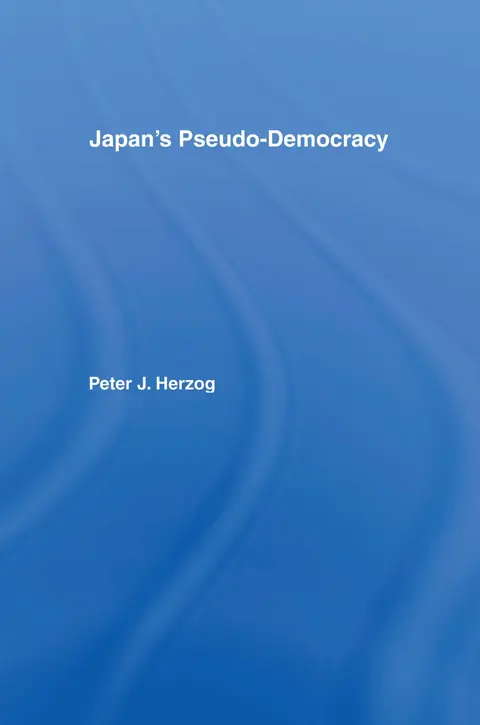 Cover of Japan's Pseudo-democracy