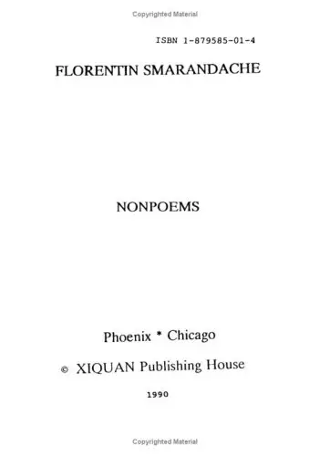 Cover of Nonpoems
