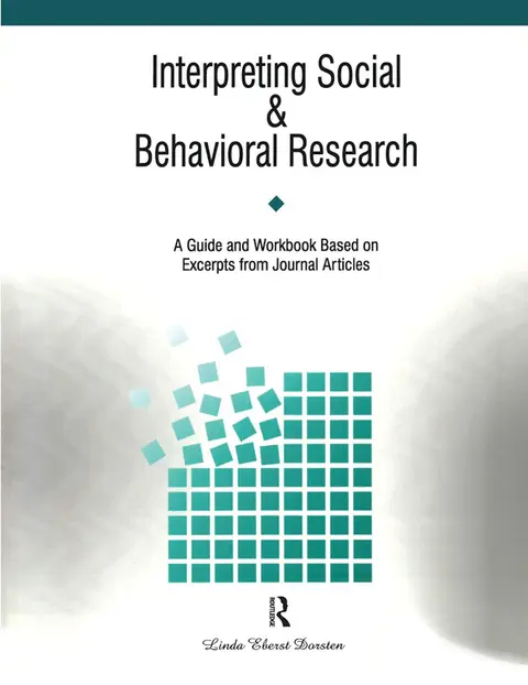 Cover of Interpreting Social and Behavioral Research