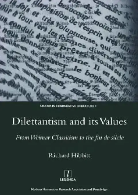 Cover of Dilettantism and Its Values