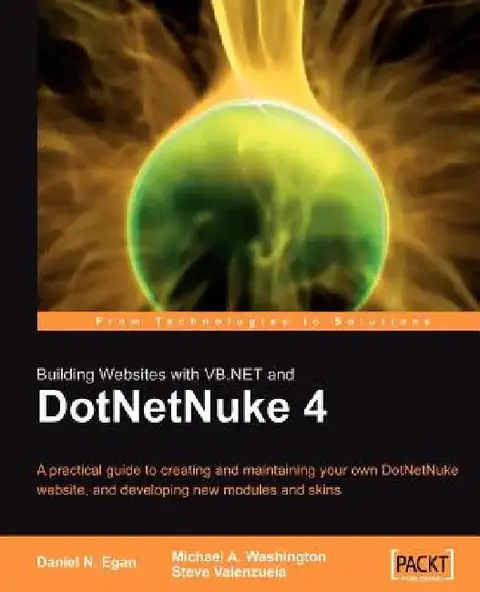 Cover of Building Websites with VB.NET and DotNetNuke 4