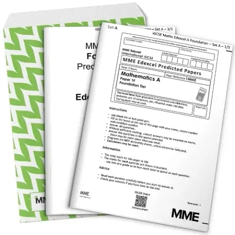 Cover of iGCSE Maths Predicted Papers 2023 (1 Pack (Set A 2 Exam Papers + Mark Scheme), exam board