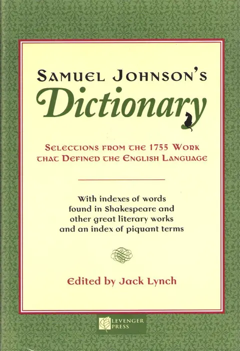 Cover of Samuel Johnson's Dictionary