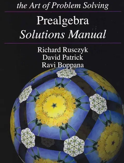 Cover of Prealgebra Solutions Manual