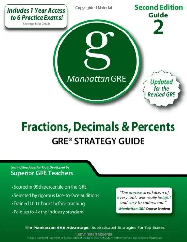 Cover of Fractions, Decimals, & Percents GRE Strategy Guide, 2nd Edition