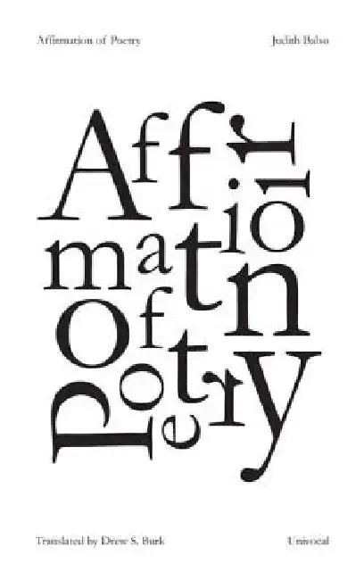 Cover of Affirmation of Poetry