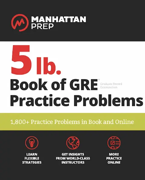 Cover of 5 lb. Book of GRE Practice Problems