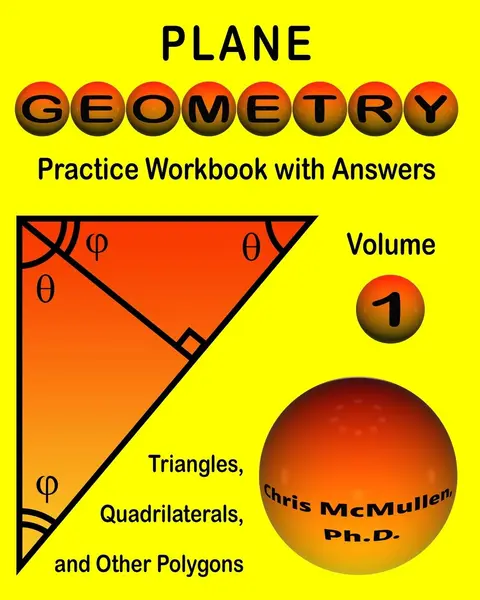 Cover of Plane Geometry Practice Workbook with Answers