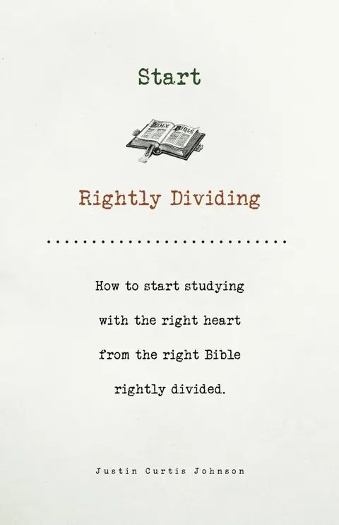 Cover of Start Rightly Dividing